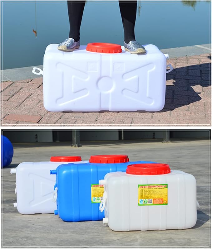 45L/75L/100L/200L Water Tank，Plastic Bucket，Food-Grade Rectangular Thickened Water Tower with Faucet for Household Water Storage(Size:45L)