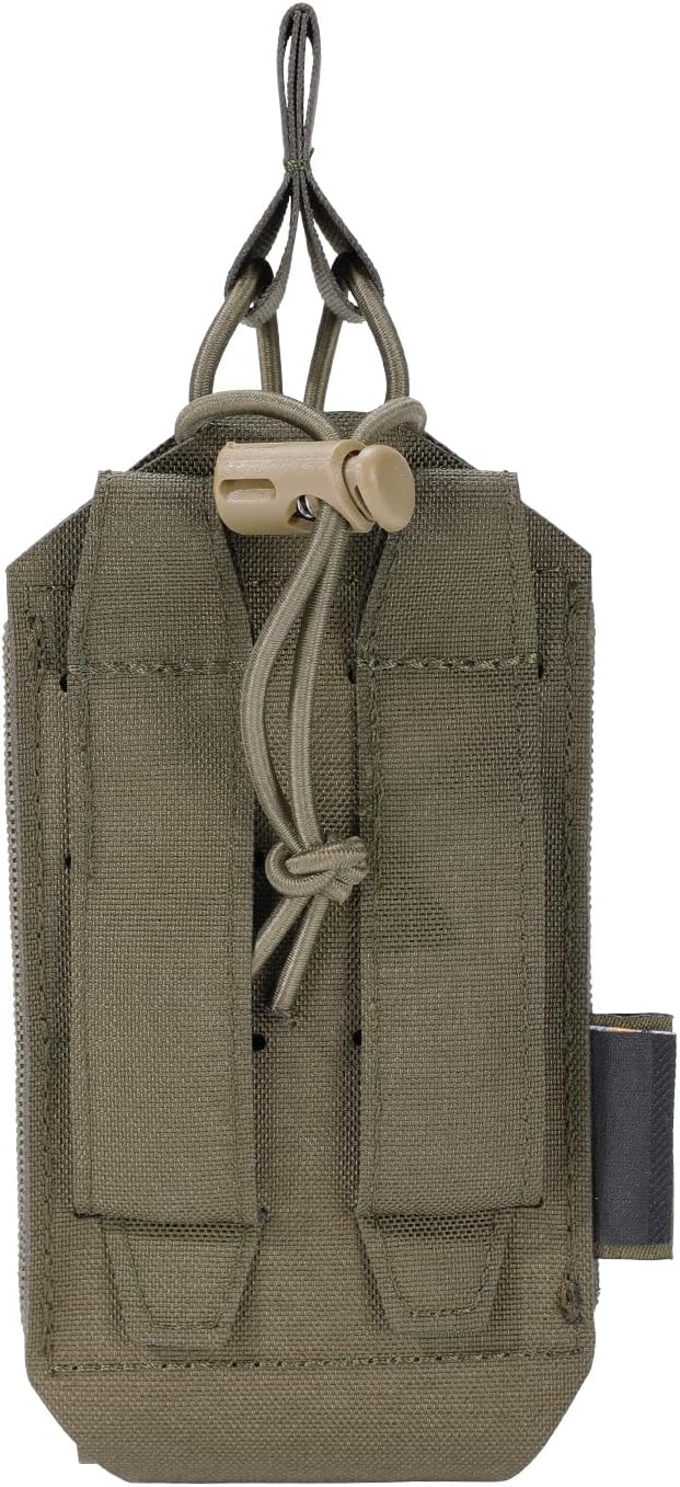 EXCELLENT ELITE SPANKER Tactical Universal Radio Holster Holder Molle Radio Pouch Adjustable for Duty Belt,Vest for Two Ways Walkie Talkie