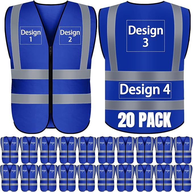 BeautyWill Custom Logo Safety Vest S,M,L,XL,2XL,3XL,4XL Personalized Safety Vest High Visibility Apparel