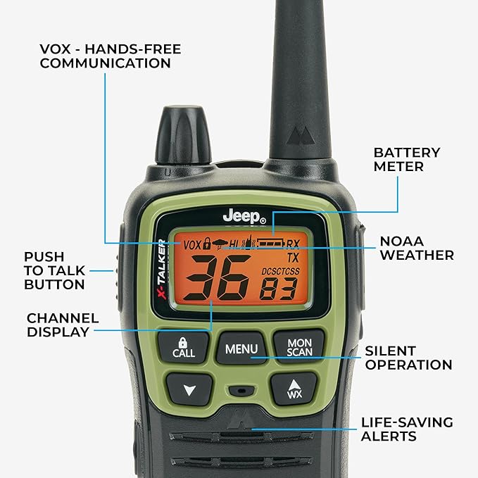 Midland Jeep X-TALKER T77VP5J Two Way Radios Extreme Dual Pack