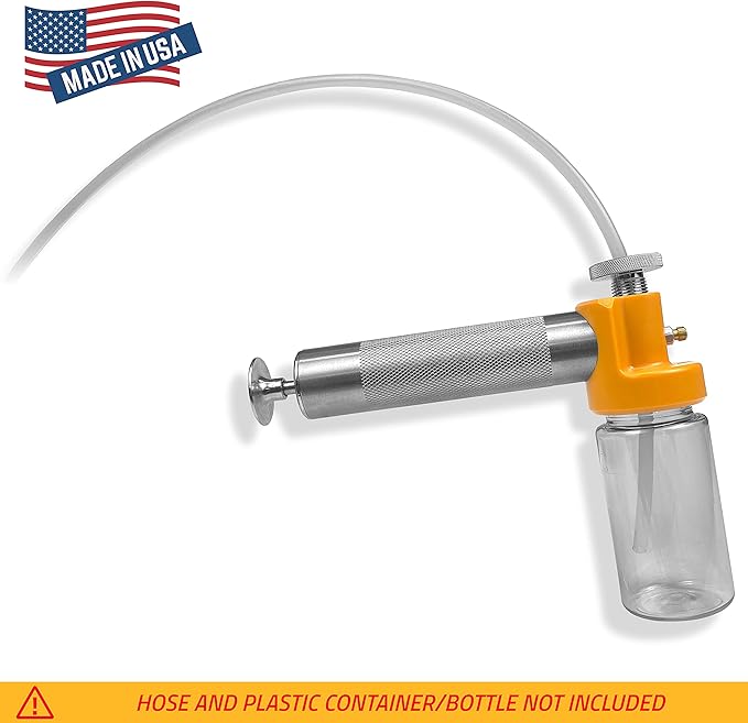 Oil Sampling Pump - Made in USA - with Vacuum Release Valve - Compatible with 5/16-inch Hose, 1/4-inch Hose (Most commonly Used) and 3/16-inch Hose