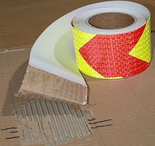 Industrial Reflective Tape 3 inch Wide for Automobile, Outdoor Waterproof High Visibility Safety Warning Adhesive Strips (166 feet)