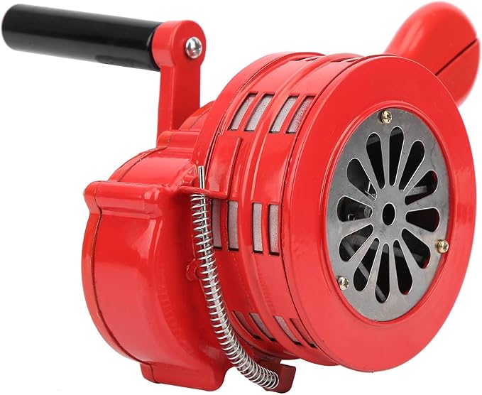 Zerodis Hand Crank Siren, Horns & Sirens Portable Manual Operated Metal Alarm Alarming Horn Emergency Safety Warning for Factories Schools Troops Disasters Hand Crank