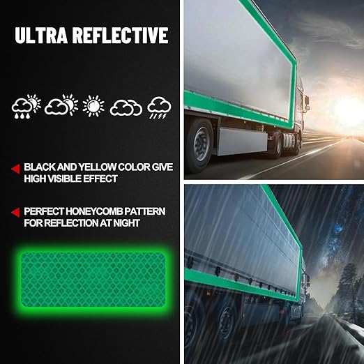 Reflective Tape, 2 Inch x 30 Feet - High Intensity - Green Reflective Safety Tape Waterproof Conspicuity for Trailer Reflector Trucks Bikes Baby Strollers Helmets