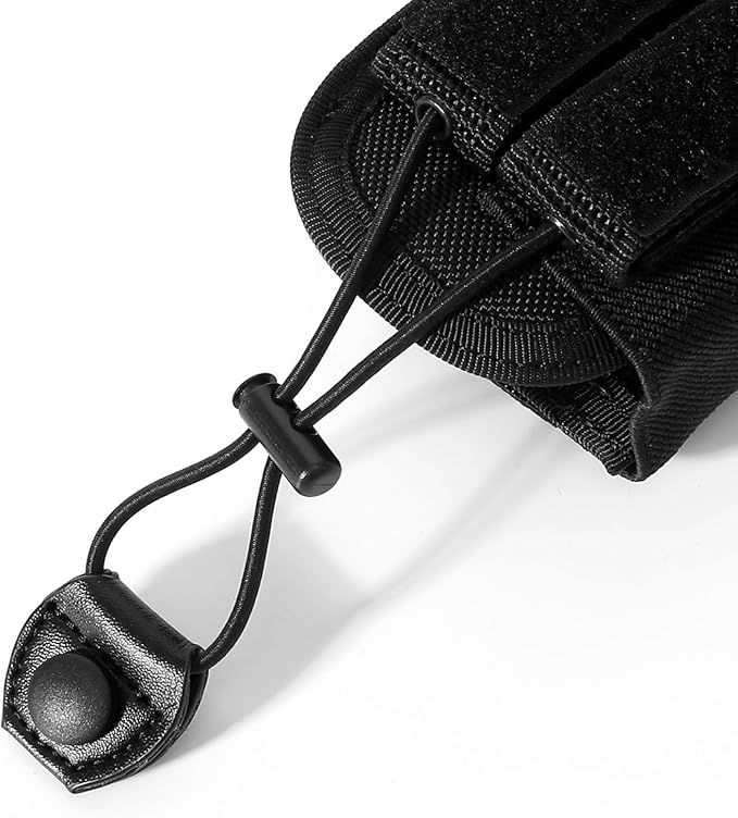TACNEX Universal Radio Holster Tactical Two Ways Radio Holder Compact Elastic Walkie Talkies Pouch Nylon Case w/MOLLE Strap Duty Belt Clip for Police Leo Security Firefighter Rescue EMS EMT Military