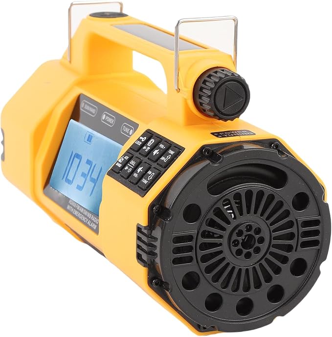 PUSOKEI Emergency Radio, NOAA Weather Radio with Hand Crank Solar Power, AM/FM/SW/WB, 5000mAh Battery & Flashlight, Essential for Home Survival Kit