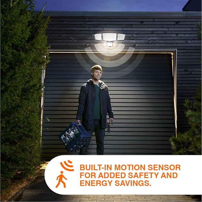 Sylvania 23W Security LED Light with Motion Sensor, Hardwired, 3500 LMS, Wet Rated, 5000K, Daylight - 1 Pack (66479)