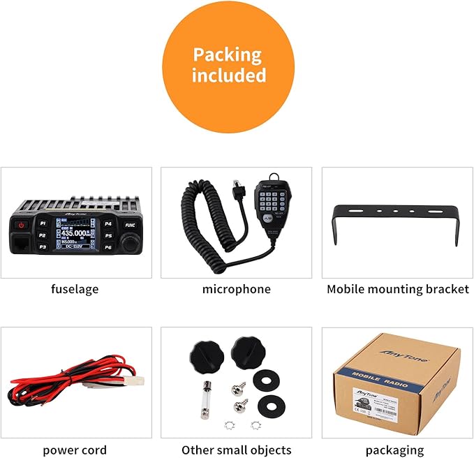 AnyTone AT-778UV Dual Band Transceiver Mobile Radio VHF/Uhf Two Way Radio
