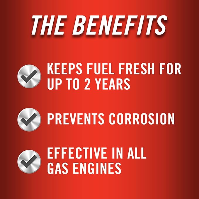 STA-BIL Storage Fuel Stabilizer - Keeps Fuel Fresh for 24 Months - Prevents Corrosion - Gasoline Treatment That Protects Fuel System - Fuel Saver - Treats 10 Gallons - 4 Fl. Oz. (22204) (Pack of 2)
