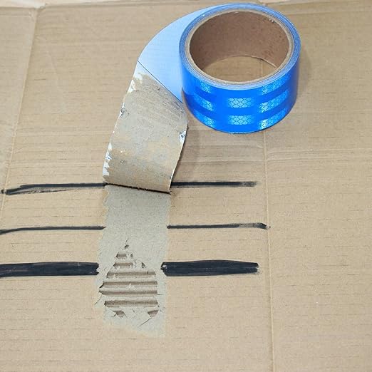 Non Fading Reflective Tape Blue 2 inch Wide, Outdoor Waterproof High Visibility Safety Warning Reflector Sticker Strips (11 feet)