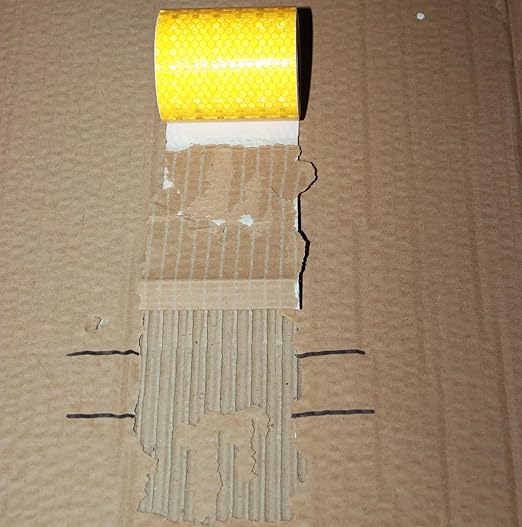 Industrial Reflective Tape Yellow 3 inch for Bikes, Outdoor Waterproof High Visibility Safety Warning Adhesive Stickers Strips (10 feet)