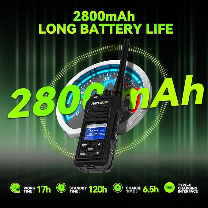 Retevis NR30S 2 Way Radio Long Range,Heavy Duty Two Way Radios with Shoulder Mic,IP67 Waterproof,2800mAh,Group Call,NOAA,Noise Canceling,Professional Walkie Talkies for Construction Supply(4 Pack)