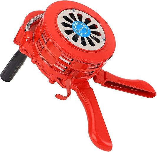YWBL-WH Hand Crank Siren Horn, Manual Operated Emergency Siren with Adjustable Volume up to 110dB, for Factories Schools Warehouses Emergency Sites