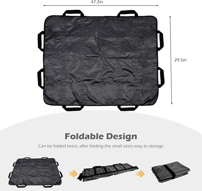 Dog Stretcher for Large Dogs, Dog Stretcher, Portable Stretcher, Emergency Animal Carrier Capable of Holding up to 300 pounds with 8 Handles(Gray)