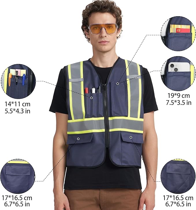A-KSAFETY Custom High Visibility Reflective Safety Vest with logo