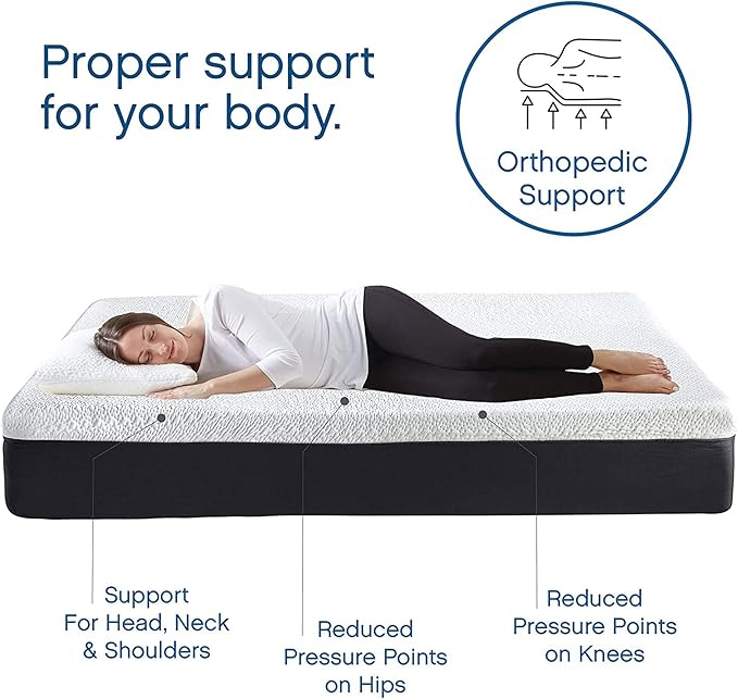 Classic Brands Cool Gel Ventilated Memory Foam 12-Inch Mattress | CertiPUR-US Certified | Bed-in-a-Box, California King
