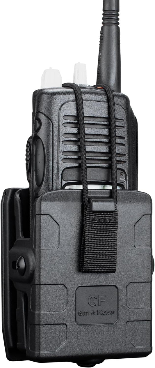 Molle Universal Radio Holster, Secure Fit, Easy Attachment for Outdoor, Tactical, and Work Use, Compatible with Motorola APX6000 XTS5000 XTS2500, Kenwood TK-2000, Hytera PD700 PD782