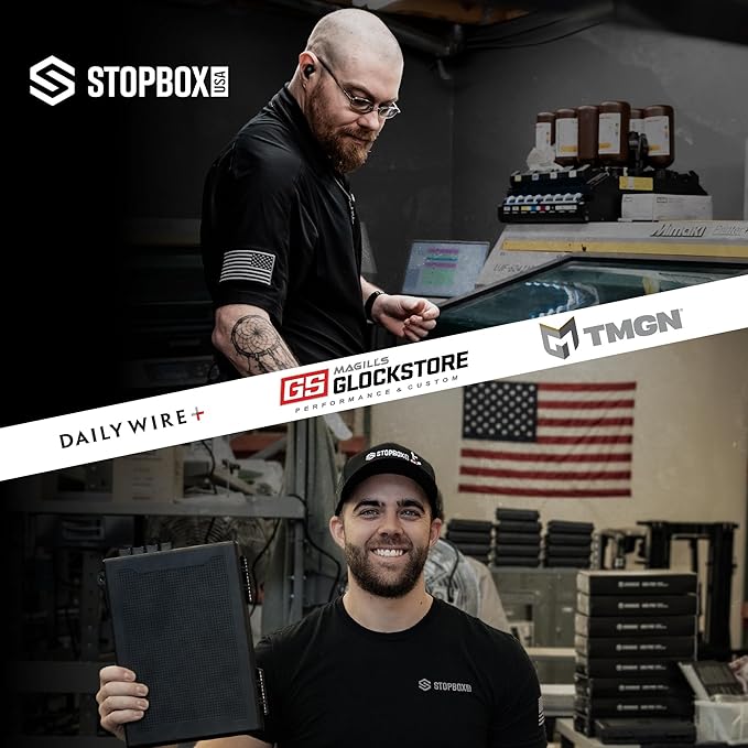 STOPBOX Gun Safe Alternative - Tactical Handgun Storage, Instant Access Portable Gun Case, TSA Compliant Gun Lock Box for Quick Handgun Access | SKULL CAMO + BLACK (2 Pack) | Full-Size Only