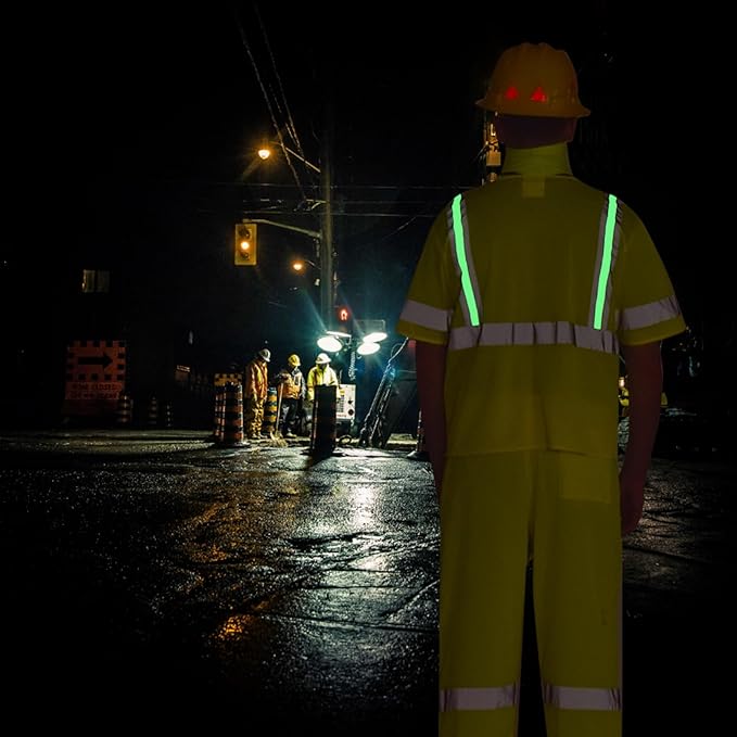 A-SAFETY X SMALL High vis glow Reflective Luminous safety Vest ANSI Class 3