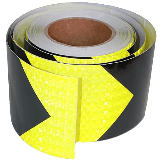 Industrial Reflective Tape 4 inch Wide for Truck, Outdoor Waterproof High Visibility Safety Warning Adhesive Strips (66 feet)