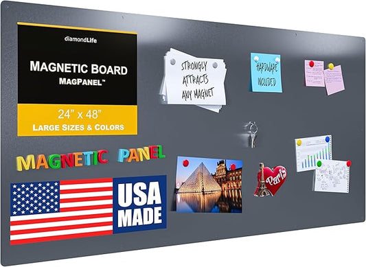 24"x48" - Magnetic Board - Memo & Vision Board for Home, Office, and Classroom - Magnet Board for Kids - Pre-drilled Mounting Screws Included