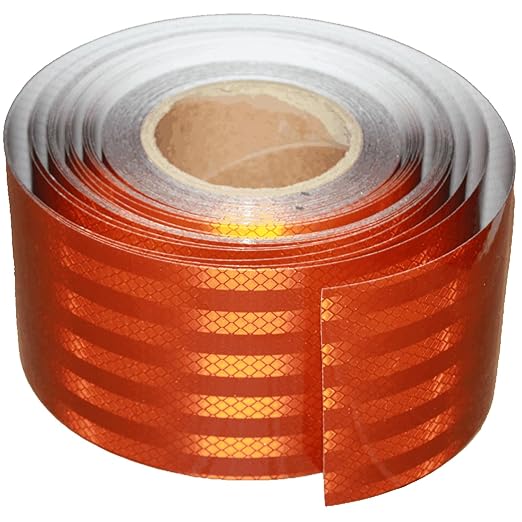 Brown Non Fading Reflective Tape Outdoor Waterproof 4 inch Wide for Truck, High Visibility Safety Adhesive Stickers (166 feet)