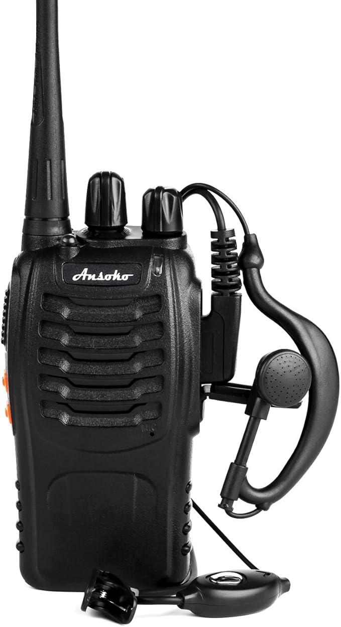 Walkie talkies 10 Pack Long Range Rechargeable 2 Way Radio UHF 16-Channel with Earpiece Li-ion Battery and Charger (Pack of 10)