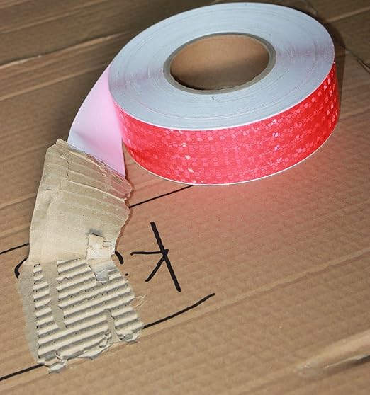 Red Reflective Tape Outdoor Waterproof 2 inch Wide for Automobile, High Visibility Safety Warning Adhesive Stickers Strips (166 feet)