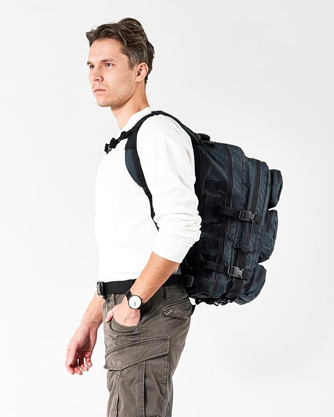 Falko Tactical Backpack for Men and Women 50L Backpack 2.4x Stronger Large Military Molle Rucksack, Bugout Backpack Outdoors