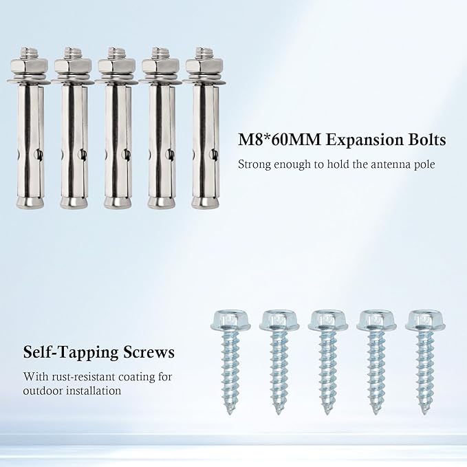 XRDS-RF Antenna Wall Mount 16 Inch Heavy-Duty Stand Off Wall Mast Mount Windproof Antenna Mounting Bracket (2-Leg + 3-Leg)