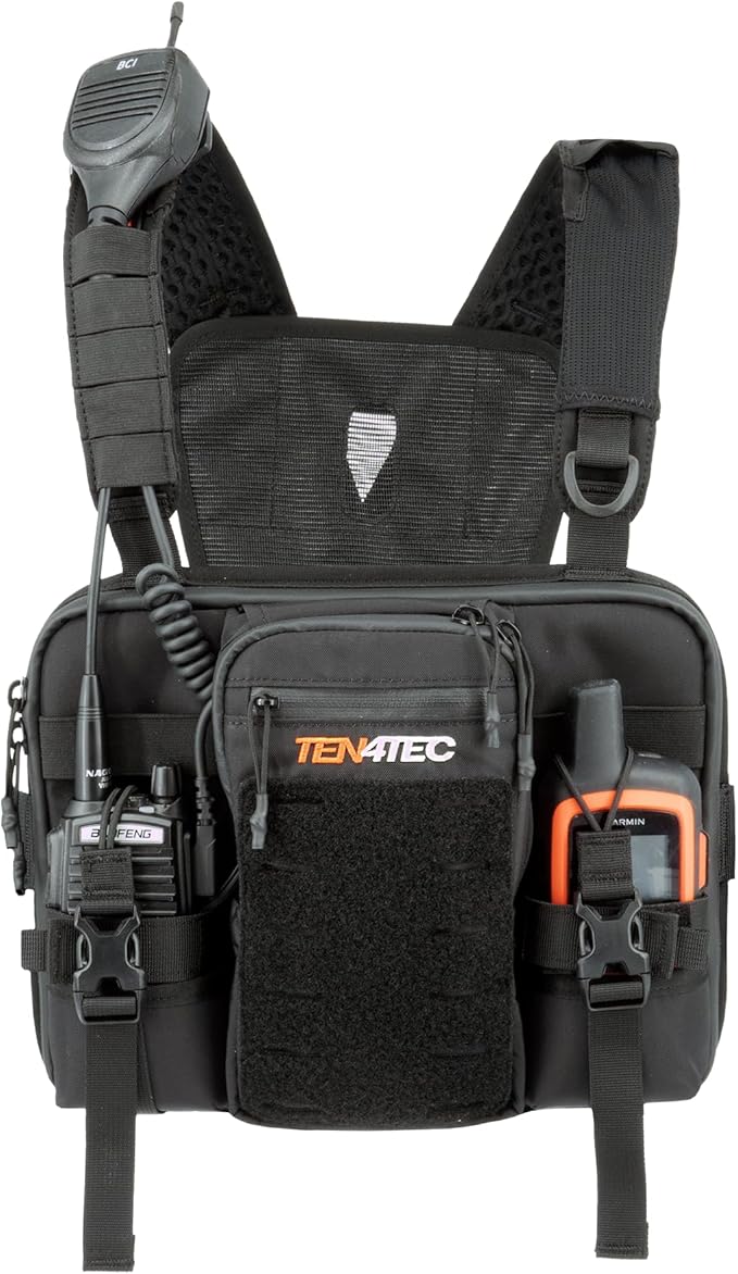 Double Radio Harness for Outdoor Technicians, Wildland Firefighters, Search & Rescue, & Riggers
