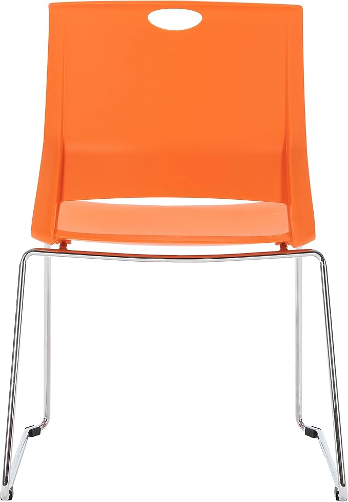 Sidanli Orange Stacking Chairs-Set of 4