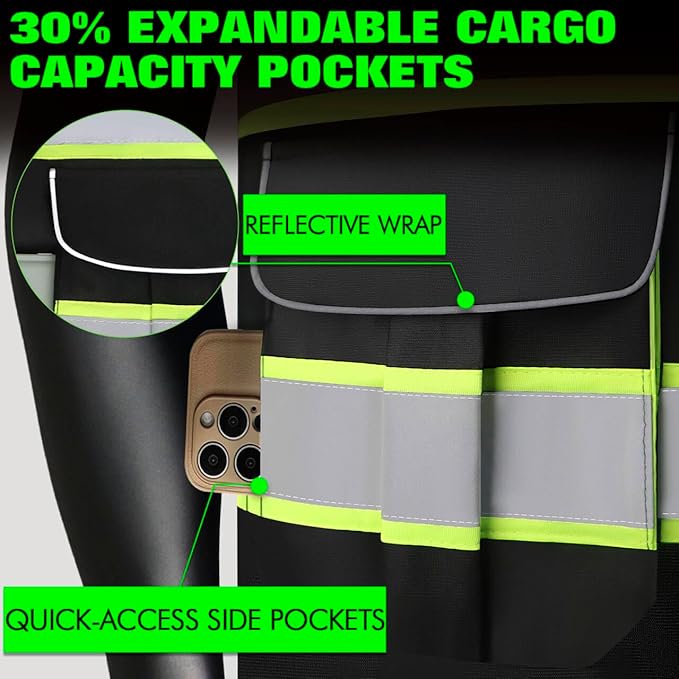 BeautyWill 10 Pack Custom Logo Safety Vest ANSI Class 2 High Visibility Reflective Vest Personalized Construction Vest Bulk