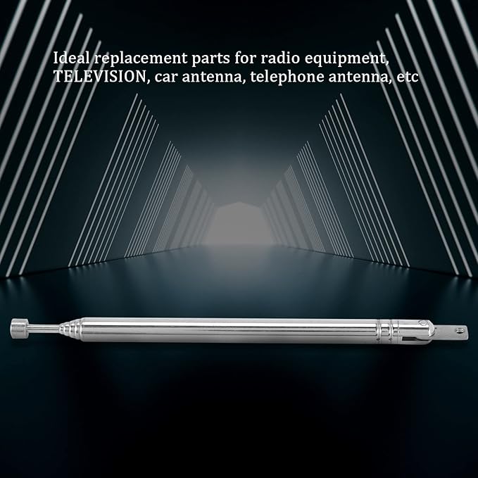 Replacement 39cm 6 Sections Telescopic Antenna Aerial for Radio TV