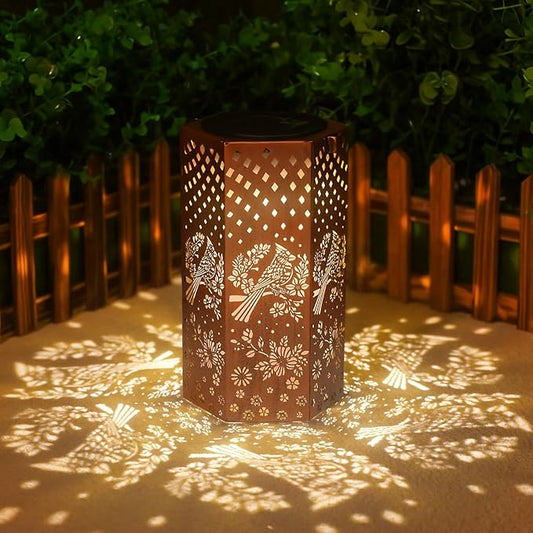 Christmas Gifts for Women, Men, Mom, Cardinal Bird Solar Lanterns Outdoor Waterproof - Solar Lights Outdoor Hanging Garden Decor for Outside, Patio, Outdoor, Yard, Lawn, Balcony