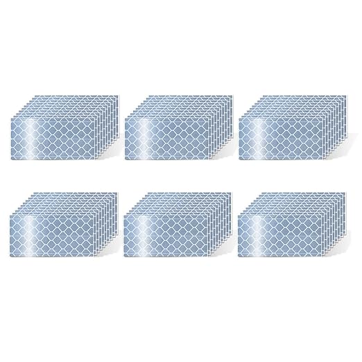 White Reflective Stickers 1 inch X 2 inch, Outdoor Waterproof High Visibility Warning Safety Adhesive Reflector Tape (60 Pcs)