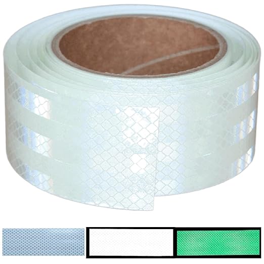 Glow in The Dark Reflective Tape 2 inch Wide, Outdoor Waterproof High Visibility Warning Safety Caution Adhesive Tape (10 feet)