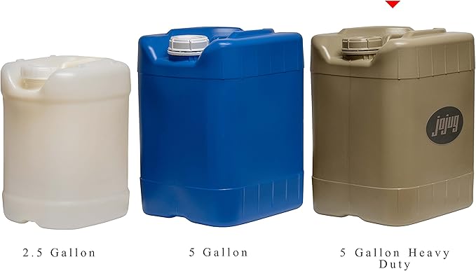 Jojug Heavy Duty Water Storage Container, 2 Pack (with Spigot and Extra Cap) (Tactical Green)