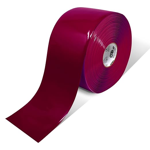 Mighty Line Solid Floor Marking Tape for Safety, Caution, Warning, Heavy-Duty, Peel and Stick Adhesive, Beveled Edge Design, Industrial Quality, 6 inch, 100' Roll, Purple