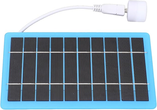 SIXRUN 5W Portable Solar Panel USB Solar Charger Foldable Charger with USB Light for Outdoor Camping Hiking Emergency Phone Charging