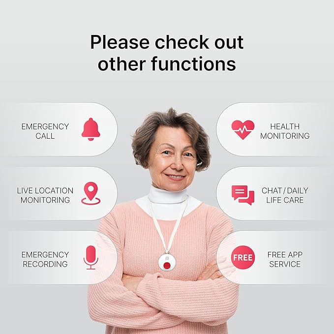 SOS Button – One Touch Family Safety Alert | No Subscription, IPX7 Waterproof.
