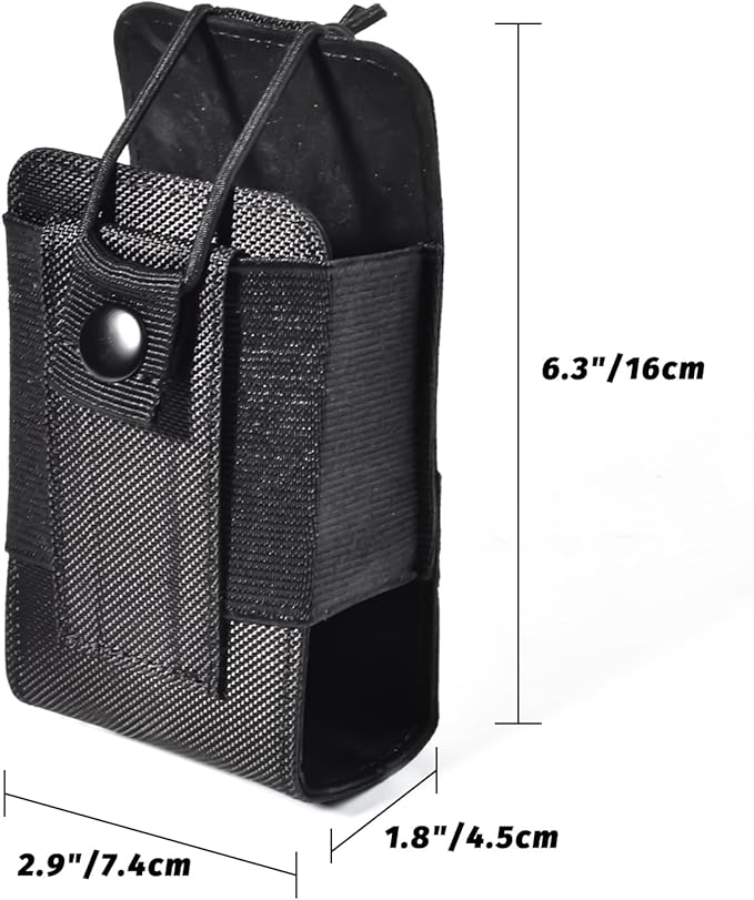 TWAYRDIO Molle Radio Holster Holder Pouch for Tactical Vest Duty Belt, Universal Two Way Radio Case for Baofeng Yaesu Icom Motorola Kenwood Quansheng Handhelds Walkie Talkies