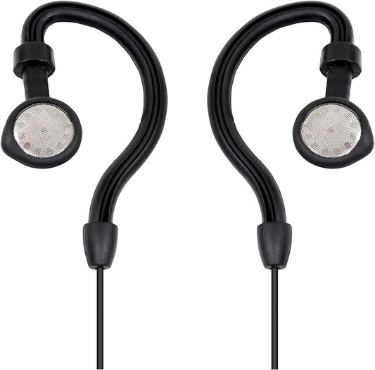 Midland® - AVPH4 Ear Clip Headset Headphones for Midland® GMRS Two-Way Radios – Secure Fit - Crystal Clear Communication Built-In Microphone and Push To Talk Button