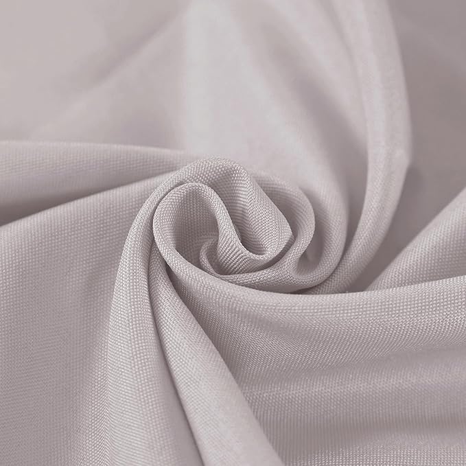Fokitut 2 Pack Waterproof Rectangle Tablecloth, 90x156 Inch,Stain Resistant and Wrinkle Polyester Table Cloth, Fabric Table Cover for Kitchen Dining, Wedding, Party, Holiday Dinner-Silver