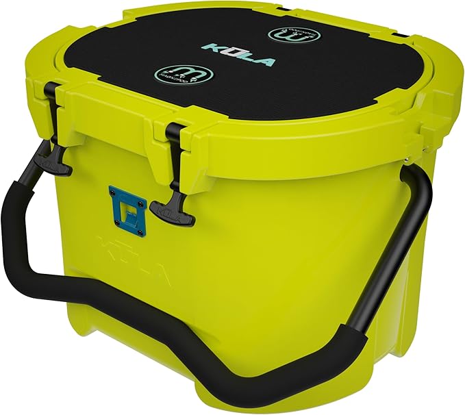Bote Kula Hard Shell MAGNEPod Compatible Cooler Travel Handle Rubber Closure Gatorshell Construction Strong Insulation 10 Gallon Capacity Portable Fishing Seat Multiple Colors