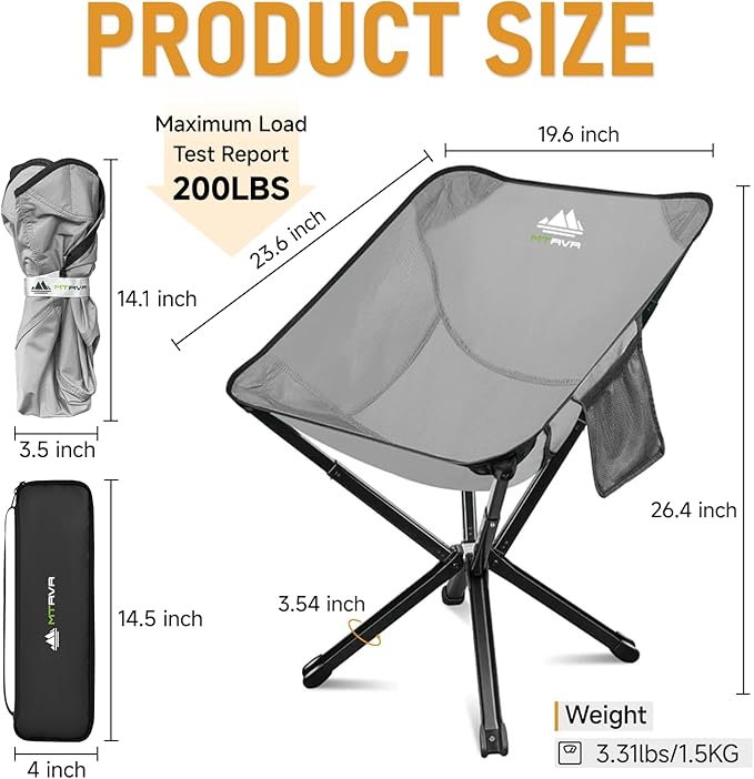 Ultra-Lightweight Backpacking Chair — Compact Folding Design, Quick-Deploy Telescopic Frame, Stable Aluminum Construction, Portable Camp Chair for Hiking, Travel & Backpacking