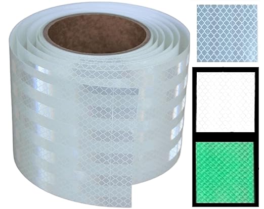 Glow in Dark Reflective Tape 4 inch Wide, Outdoor Waterproof High Visibility Safety Warning Reflector Sticker Strips (11 feet)