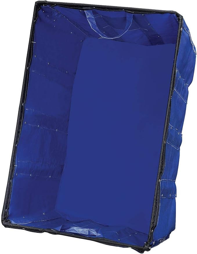 GLOBAL INDUSTRIAL Vinyl Basket Bulk Truck, 20 Bushel, Blue