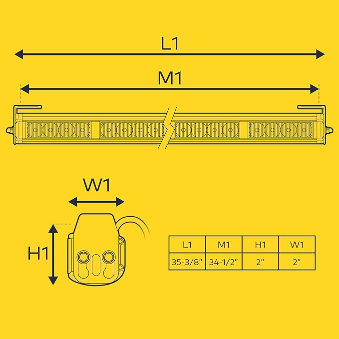 SolarBlast 36" Amber LED Traffic Advisor Light Bar with TA Controller Box - [SBTA84-AM] 12V Waterproof Directional Yellow Flashing Emergency Safety Warning Lightbar Lights for Work Trucks Vehicle Car