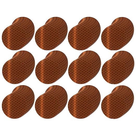 Brown Reflective Stickers 2-inch Diameter Round Reflector, Outdoor Waterproof High Visibility Warning Adhesive Tape (120 Pcs)